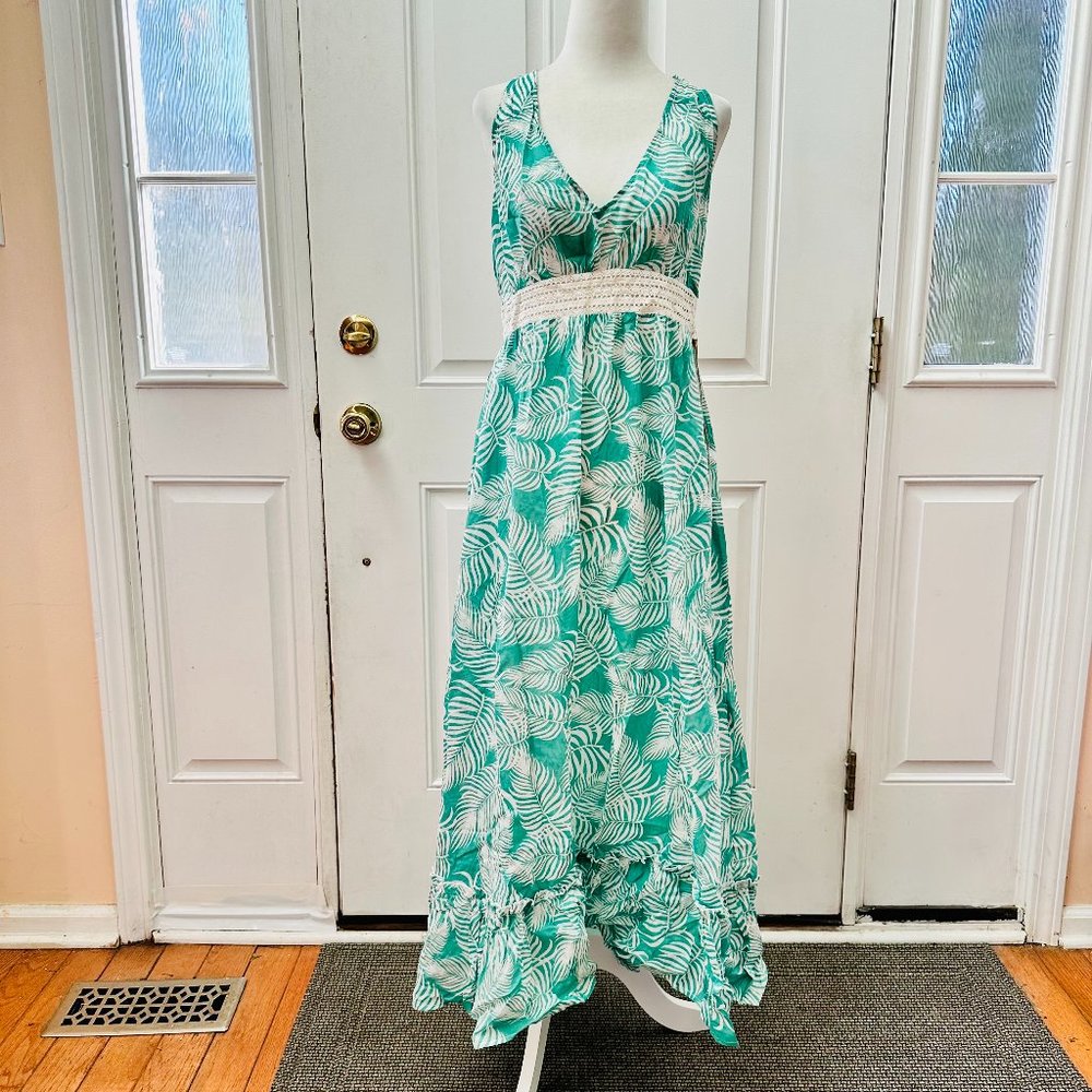 FREE DESTINATIONS HALTER MAXI DRESS